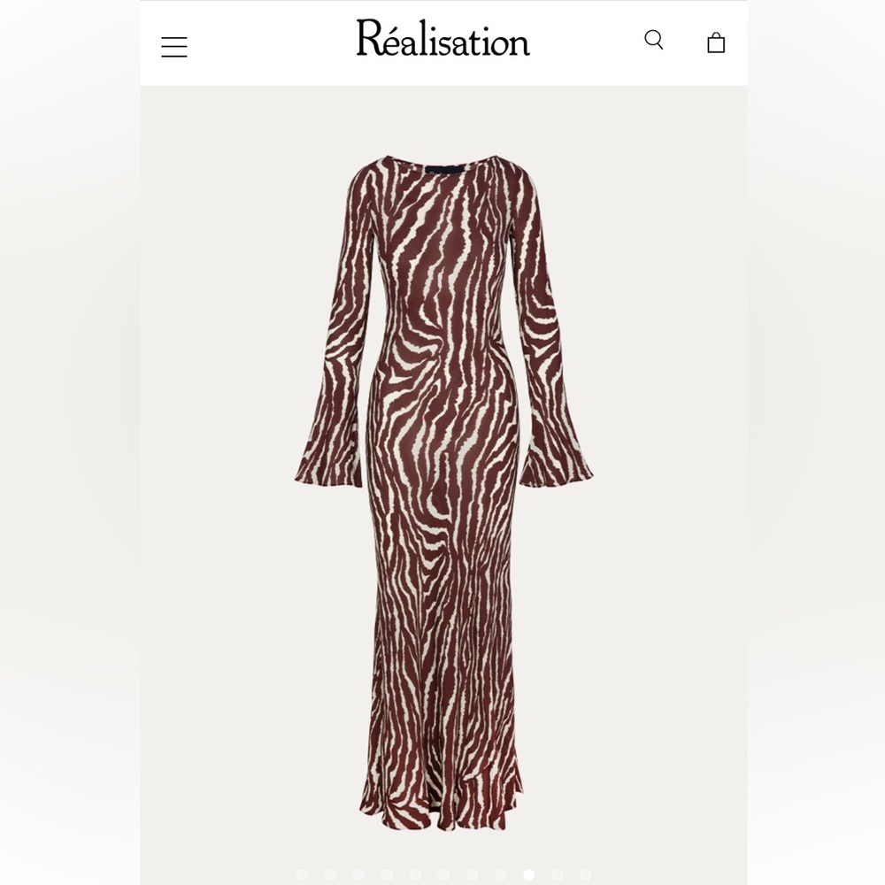 Zebra Print Long Sleeve Dress